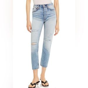 Rag&Bone, Nina High Rise Ankle Cigarette, Color: Dana Point w/ Holes, Size:27